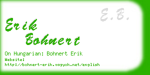 erik bohnert business card